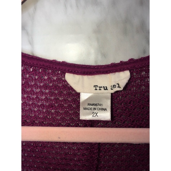 NWOT Tru Self Plus Size Purple Cardigan - Picture 4 of 5